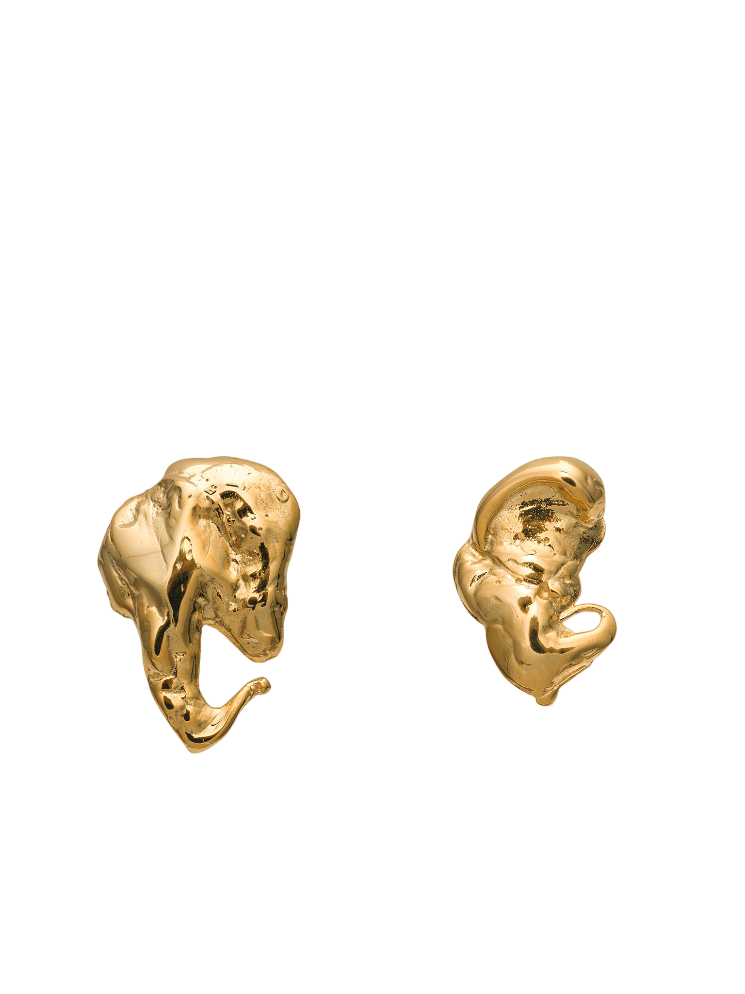 Euphoria elephant earrings 14ct gold